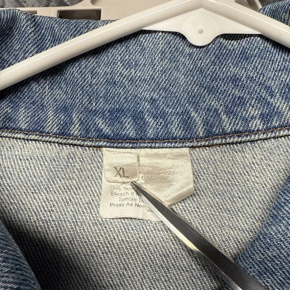 VTG Denim Chore Coat XL Heavy Duty Work Jacket Bucky Calamity Jeans USA Deadwood - Picture 5 of 13